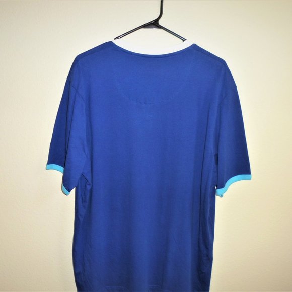NWOT-Blue T-shirt with Button Detail - Picture 4 of 8
